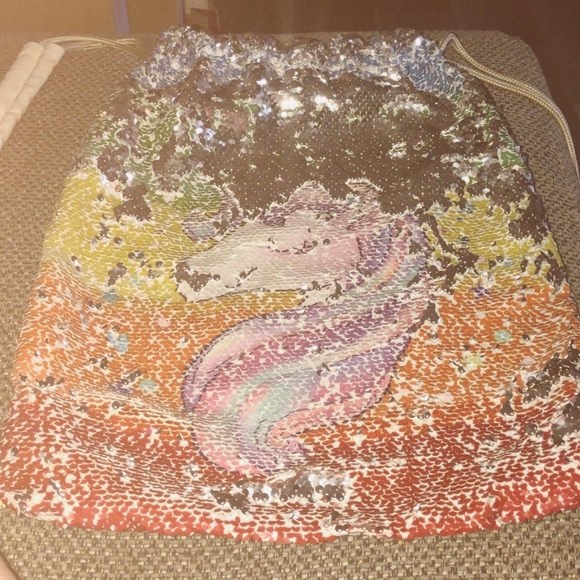 Girls sequined unicorn backpack - Picture 3 of 3